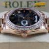 Đồng hồ Rolex Day Date 40 mặt xám ombre vành kim 228345RBR-0025