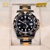 Đồng hồ Rolex GMT Master II demi vàng vàng mặt đen 116713LN-0001