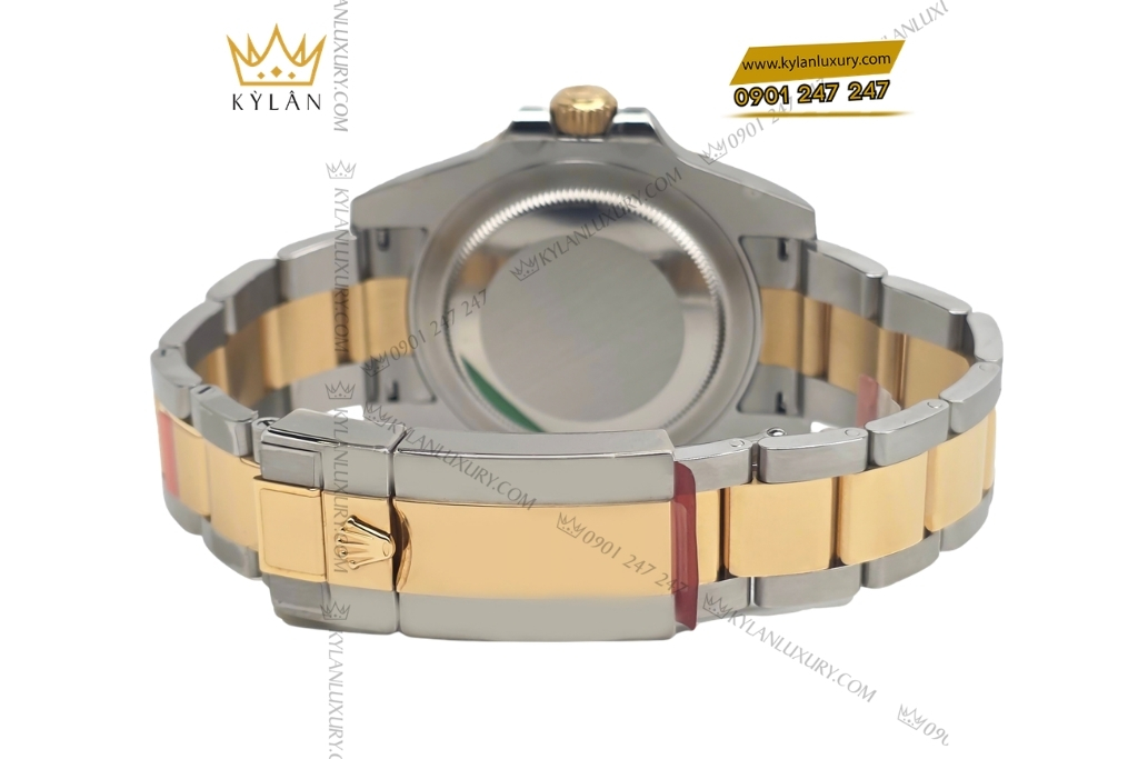 Kỳ Lân Luxury rolex gmt master ii 116713ln demi vang vang mat so den 2 Đồng hồ Rolex GMT Master II demi vàng vàng mặt đen 116713LN-0001