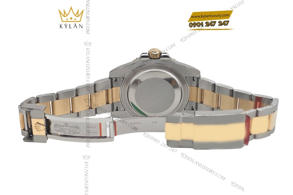 Kỳ Lân Luxury rolex gmt master ii 116713ln demi vang vang mat so den 3 Đồng hồ Rolex GMT Master II demi vàng vàng mặt đen 116713LN-0001