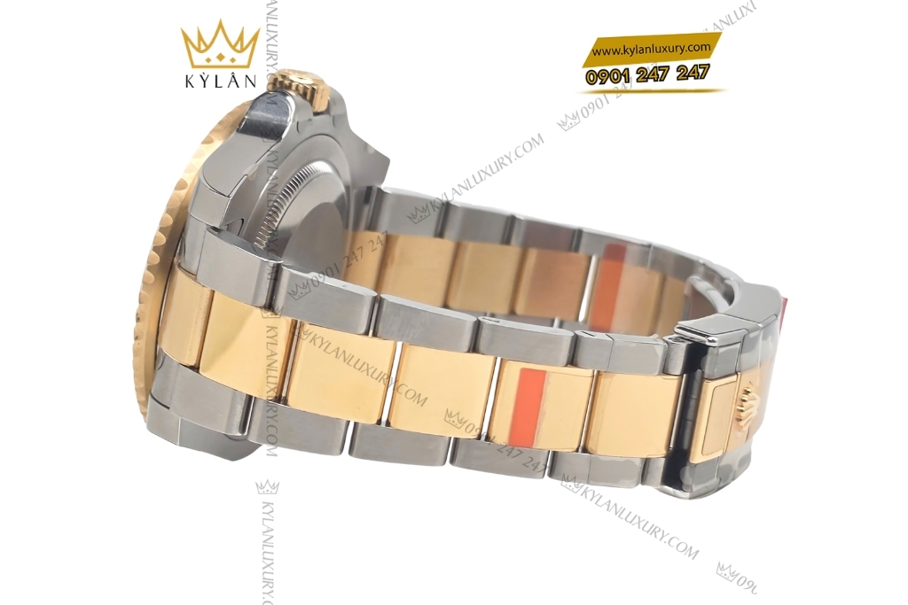 Kỳ Lân Luxury rolex gmt master ii 116713ln demi vang vang mat so den 4 Đồng hồ Rolex GMT Master II demi vàng vàng mặt đen 116713LN-0001