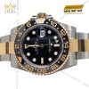 Đồng hồ Rolex GMT Master II demi vàng vàng mặt đen 116713LN-0001