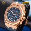 Đồng hồ Royal Oak Chronograph xanh đêm bản dây da 26240OR