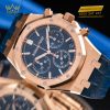 Đồng hồ Royal Oak Chronograph xanh đêm bản dây da 26240OR
