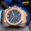 Đồng hồ Royal Oak Chronograph xanh đêm bản dây da 26240OR