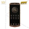 Điện thoại Vertu Agent Q custom vàng hồng - Bác Hồ và hoa sen