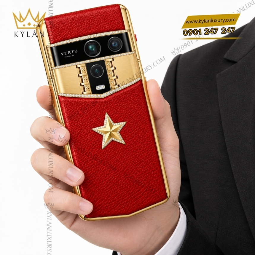 Kỳ Lân Luxury vertu agent q custom vang vang dinh kim cuong viet nam 3 Vertu Agent Q custom vàng vàng đính kim cương – Việt Nam